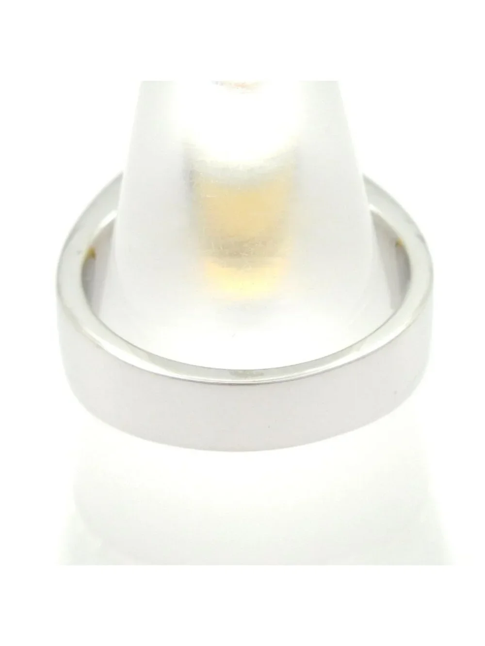 Cartier Ring 54 Tank 18k White Gold Citrine